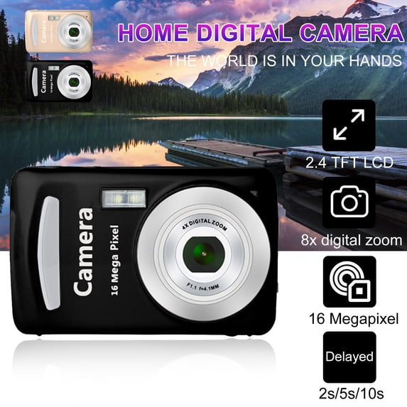 syligr Digital Camera 16MP with 2.7 Inch LCD Screen, 1280P Video Recording Camera, 8x Digital Zoom Anti-Shake Face Detection, Compact Digital Camera for Kids Beginners Students