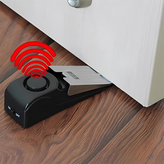 syligr Door Stopper Alarm, 120dB Siren Security Wedge, 3 Sensitivity Levels Portable Travel Safety Lock for Hotel Home Apartment Room, Anti Intruder Floor Doorstop, Personal Protection Travel Gadget