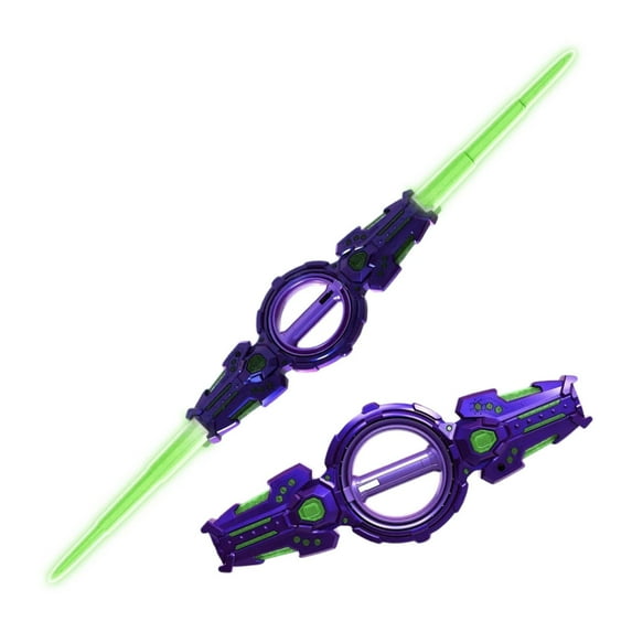 syligr Double-Edged Retractable Lightsaber with LED Color Changing Effects, Instant Blade Deployment and Realistic Sound, 360° Rotational Hilt for Flexible Fighting, Cool Gift for Kids and Fans