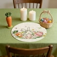 thumbnail image 1 of syligr Easter Round Placemats Set of 4 15 Inch Heat Resistant Stain Resistant Table Mats Coasters for Kitchen Dining Party Holiday Decorations Washable Linen, 1 of 6