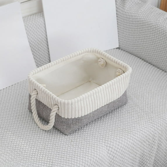 syligr Foldable Fabric Storage Basket Home Organization 12 Inch Brown Basket for Clothes Toys Miscellaneous Foldable Bin with Handles for Shelf Closet