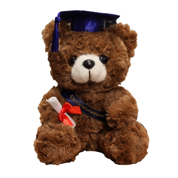 syligr Graduation Cap Bear Stuffed Animal 7 Inch, Class of 2026 Plush Toy with Mortarboard, Soft Fluffy Doll for High School College Graduate, Keepsake Celebration Souvenir, Office Desk Decor Gift