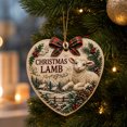 thumbnail image 1 of syligr Heart Christmas Lamb Ornaments for Tree Decor, Forest Animal Hanging Decor for Mantel Window Wreath, Vintage Christmas Pendant with Paild Bow for Home, Holiday Party Decor Gift, 3.15", 1 of 6