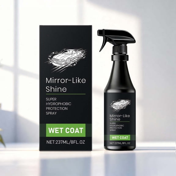 syligr Hydrophobic Car Coating Spray Automotive Paint Protection and Detailing 237ml Water Repellent Gloss Enhancing for Car Paint and Wheels Car Care