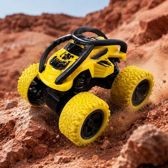 syligr Inertial Off-Road Toy Car for Kids Ages 3-6, Pull Back Stunt Vehicle, Friction Powered Racing Car for Boys Girls, Indoor Outdoor Playground Classroom Rewards, Birthday Gift
