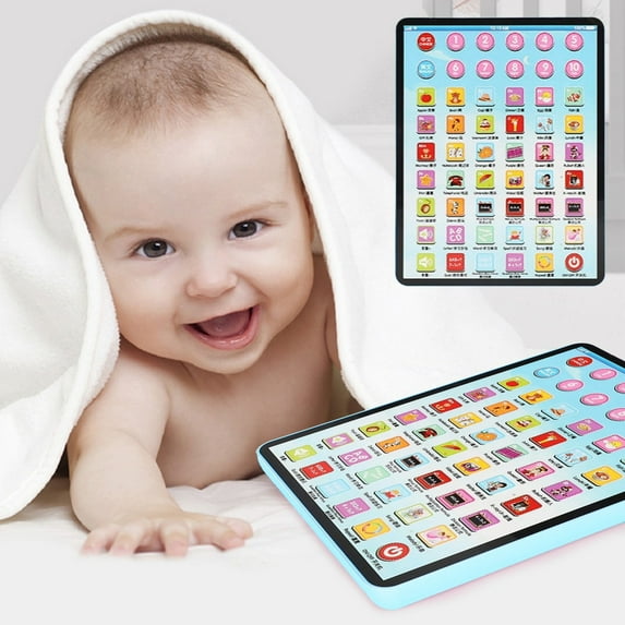 syligr Kids Learning Tablet for Toddlers Ages 2-5 Educational Electronic Toy 7 Inch Pink Blue Touch Screen Teach Alphabet Numbers Math Early Development Christmas Gift