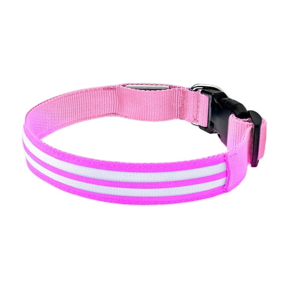 syligr LED Dog Collar Light Up Collar Rechargeable USB Waterproof Adjustable Night Safety Reflective Strap For Walking Pet Leash Visibility Flashing Modes Small Medium Large