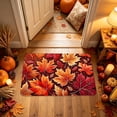 thumbnail image 1 of syligr Maple Leave Fall Rugs for Outdoor Front Door, Halloween Doormat for Indoor Entryway Kitchen, Autumn Harvest Welcome Floor Mat for Home, Thanksgiving Non-Slip Mat, 16x24 Inch, 1 of 5
