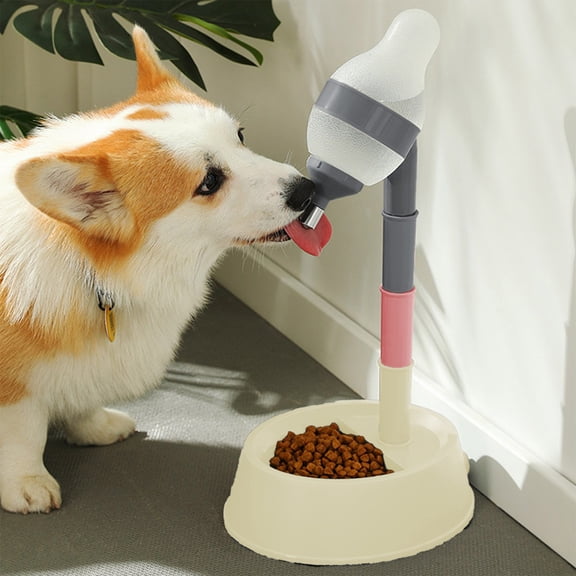 syligr Pet Water Dispenser with Licking Ball No Spill Drinking Bottle for Dogs Cats Small Animals 650ml Capacity Portable Gravity Fed Waterer for Indoor Outdoor Cage and Travel