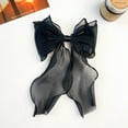 thumbnail image 1 of syligr Pink Hair Bow Clip with Mesh Ribbon Elegant Lightweight Hair Accessory for Girls Women All Hair Types Everyday Wear Party Wedding Special Occasion Styling Gift, 1 of 5