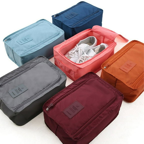syligr Portable Travel Shoe Storage Bag, Waterproof Foldable Hand Carry Organizer for Suitcase Packing, Multi-Compartment Bag for Clothes Shoes, Lightweight Polyester Packing Cube