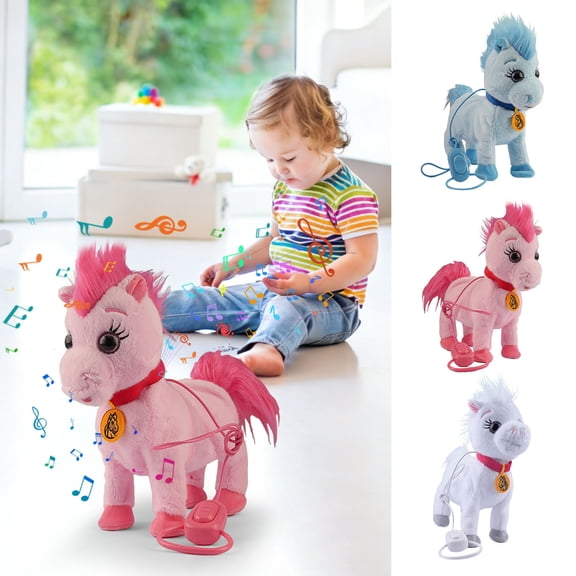 syligr Robotic Pony Toy Interactive Walking Mechanical Horse with Realistic Movements for Kids Birthday Gift Christmas Present Children Playtime Companion Indoor Animal Simulation Toy
