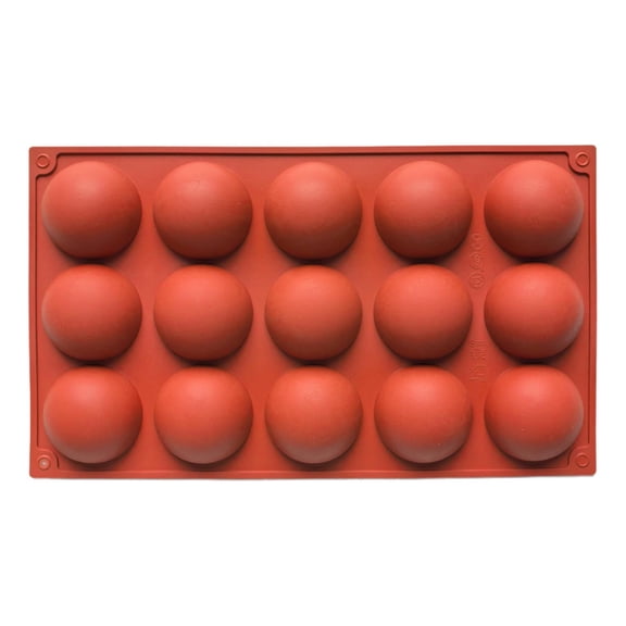 syligr Silicone Baking Mold Set 15 Cavity Half Sphere Mold for Cake Chocolate Candy Making Non Stick Bakeware Tray For Mousse Dessert Making Oven Safe Pastry Tools Gray for Home Kitchen