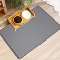 thumbnail image 1 of syligr Silicone Pet Food Mat with Raised Edges Splash Proof Waterproof Easy Clean Feeding Mat for Cats Dogs Kitchen Counter Drying Heat Insulation Mat 19x12 Inches Large, 1 of 6