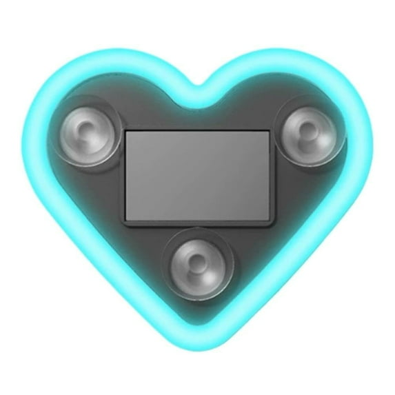 syligr Solar-Powered Heart-Shaped LED Neon Love Atmosphere Light – IP65 Waterproof Valentine's Day Car Window Decor, Auto On/Off Romantic Ambient Light, Color Changing Effects, Suction Cup Mount