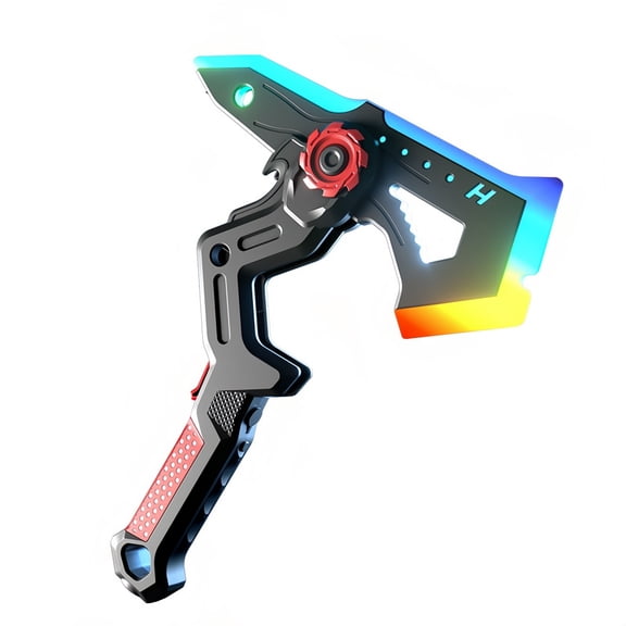 syligr Spark Sword - Transformable Lightsaber Axe to Sword Toy 2 in 1 Dual Mode with Sound & Light Effects, Extension Cyber Battle Blade for Gaming Cosplay Collection for Teens Adults Fans