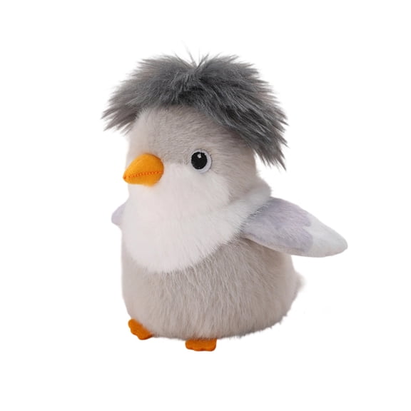 syligr Sparrow Bird Plush Toy for Home Office Decoration, Cute Stuffed Animal Stand Shoulder Doll, Soft Short Plush, 5.1 Inch, Ages 3+, Desk Decor and Calming Companion, Gift for Adults Kids