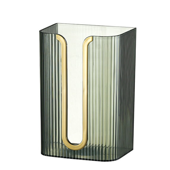 syligr Wall Mounted Tissue Box Dispenser, Adhesive PET Plastic Toilet Paper Storage Holder for Bathroom Kitchen, No Drill Napkin Organizer with Lid, Clear Orange Green Desktop Box