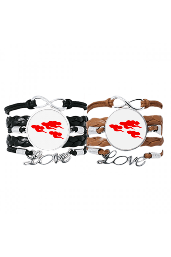 symbol national hope art deco fashion bracelet hand strap leather wristband double set
