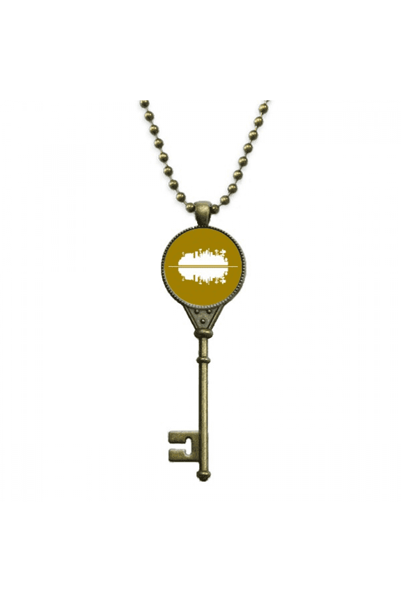 symbolic sculpture urban landscape architectural signs key necklace pendant tray embellished chain