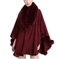 thumbnail image 1 of symoid 2022 Scarf Shawls for Women- New Casual Christmas and Thanksgiving Gifts for Women Pop Fashion Thickened Warm Womens Fall Winter Coats Wine One Size, 1 of 1