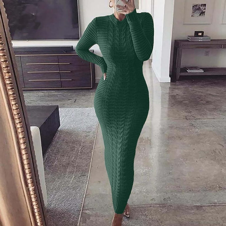 symoid Womens Dresses 2022- Fashion Casual Long Sleeve Solid