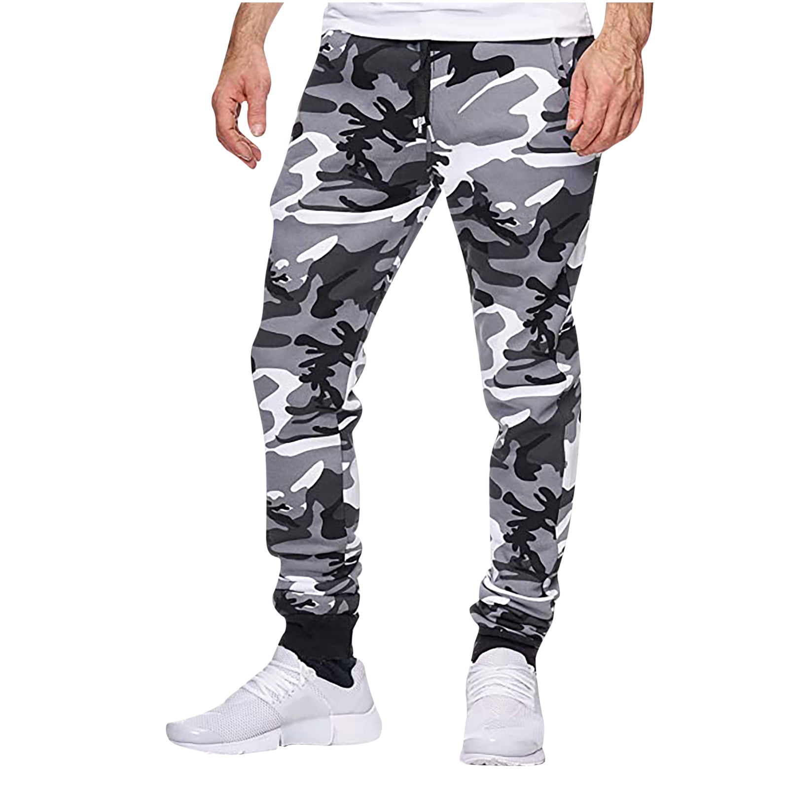 symoid Mens Athletic Sweatpants- Camouflage Tracksuit Bottoms Jogging ...