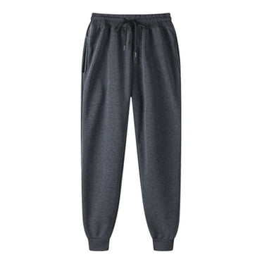 symoid Mens Athletic Sweatpants- Casual Trousers and Trousers Plus Velvet Thick Solid Large Size Running Fitness Sweatpants Pants Dark Gray XXL