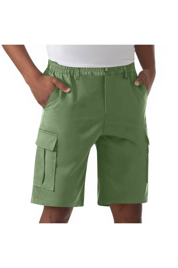 GUZOM Mens Cargo Shorts Size XS,Quick Dry Multi-Pocket,Mint Green,Great for Work/Outdoor/Casual
