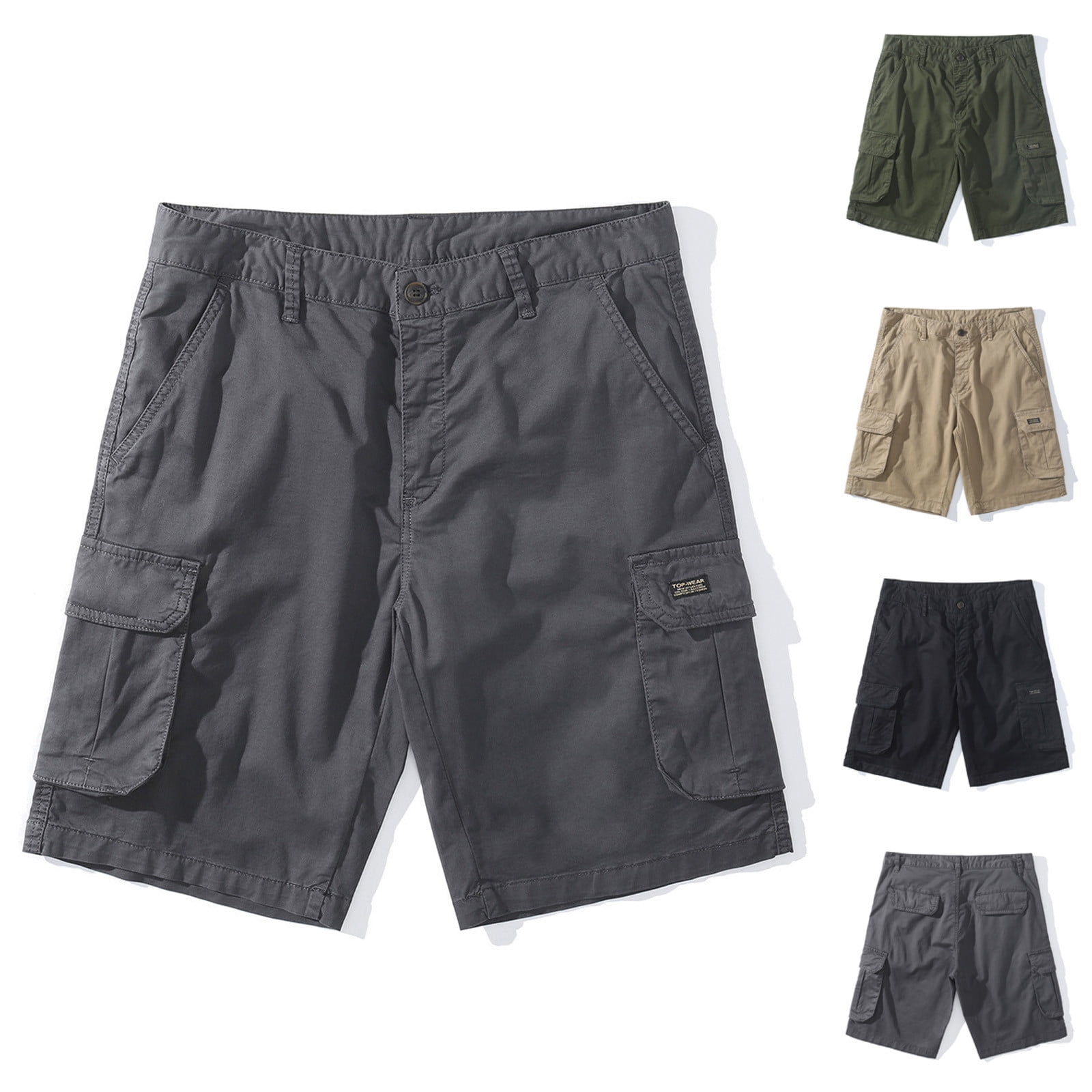 symoid Mens Cargo Shorts Big and Tall Relaxed Fit Beach Plus Size with