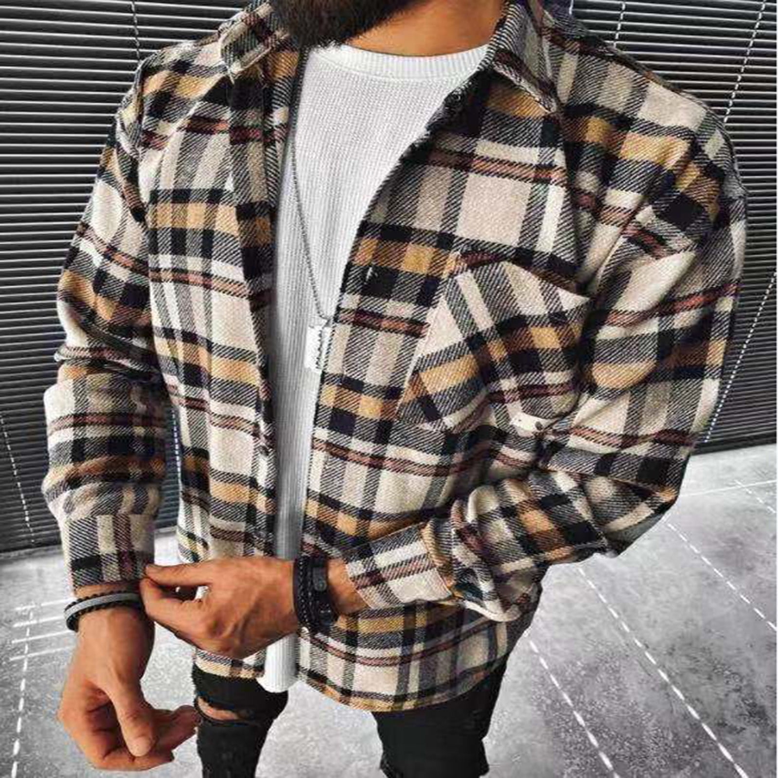 Yellow plaid deals jacket mens