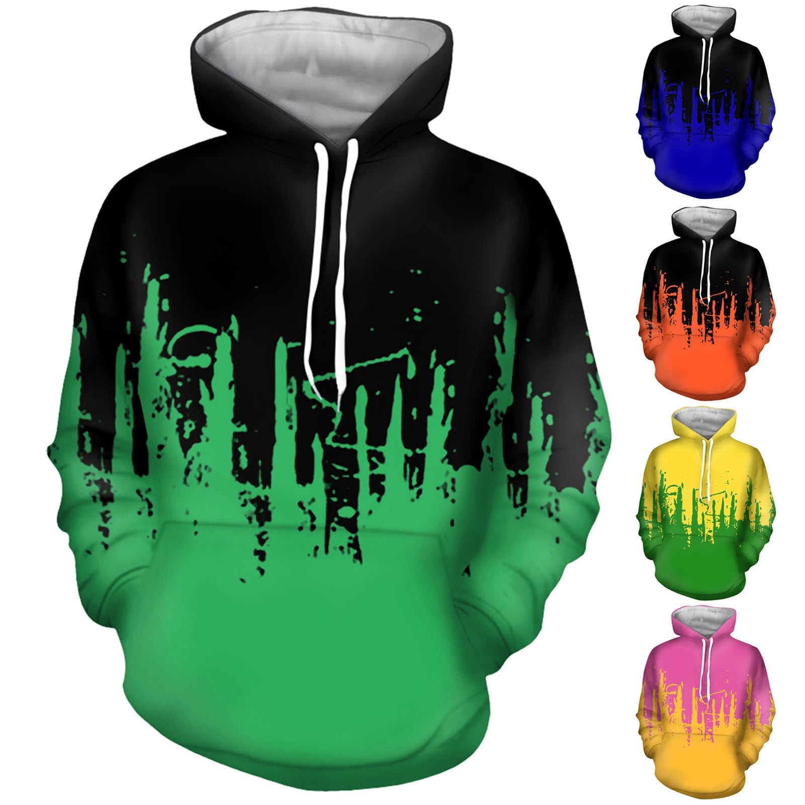 symoid Mens Hoodies Pullover Graphic with Inner Pocket Clearance