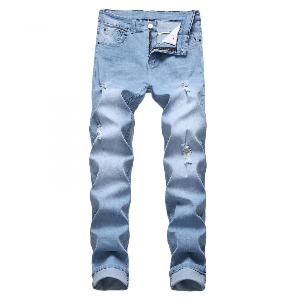 symoid Mens Jeans Flex Christmas and Thanksgiving Gift Solid Relaxed