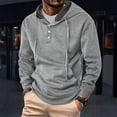 thumbnail image 1 of Fnnxeal Mens Hoodies Sweatshirts, Big and Tall Shirts Fall Winter Outdoor Casual Long Sleeve Shirt with Pocket Gray Blouse for Men Size S, 1 of 9