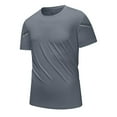 thumbnail image 1 of Fnnxeal Mens Summer Shirts, Big and Tall Tees Men's Round Neck T-Shirts Solid Short Sleeve Shirt Crew Neck T-Shirt for Men Gray Tshirt XL, 1 of 3