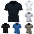 thumbnail image 1 of symoid Mens Shirts Short Sleeve- Big and Tall Summer Value Casual Turndown Collar White Men's Tee Shirts Size M, 1 of 9