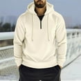 thumbnail image 1 of Fnnxeal Hoodies Sweatshirts for Men, Casual Long Sleeve Shirt with Pocket Fall Winter Big and Tall Shirts Outdoor Mens Khaki Blouse Size XL, 1 of 6