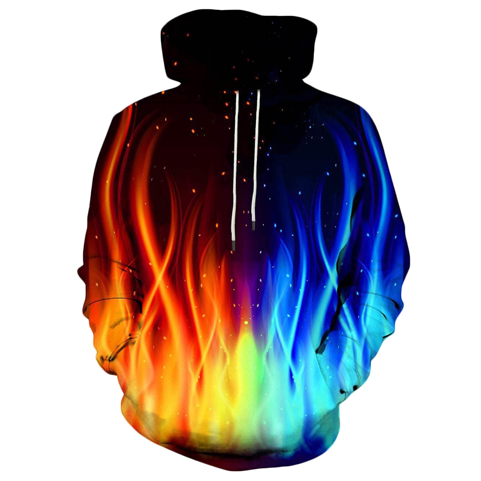 symoid Mens Sweatshirts & Hoodies- Graphic Printed Pullover Long Sleeve Christmas Casual Hoodies Mens Big & Tall Activewear Autumn/Spring/Winter Orange XXXL