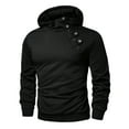 thumbnail image 1 of Fnnxeal Hoodies Sweatshirts for Men, Outdoor Long Sleeve Shirt with Pocket Casual Fall Winter Big and Tall Shirts Mens Black Blouse Size XL, 1 of 4