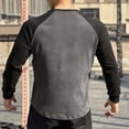 thumbnail image 1 of SYMOID Men's Gray Raglan Long Sleeve T-Shirt - Size S, 100% Polyester, Crew Neck, Quick-Dry & Wrinkle-Resistant for Daily Casual Wear & Light Workouts, 1 of 5