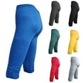thumbnail image 1 of symoid Women's Yoga Capri Leggings- on Solid Yoga Pull on Legging Red Cropped Pants Size S, 1 of 5