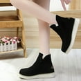 thumbnail image 1 of symoid Womens Booties and Ankle Boots- Flat Shoes Winter Warm Fur Lining Snow Ankle Boots Winter Shoes Black 38, 1 of 4