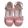 thumbnail image 1 of symoid Womens Booties and Ankle Boots- Shoes Sweet Bow Round Toe Ankle Platform Dress Pumps Shoes Oxfords Pink 40, 1 of 6