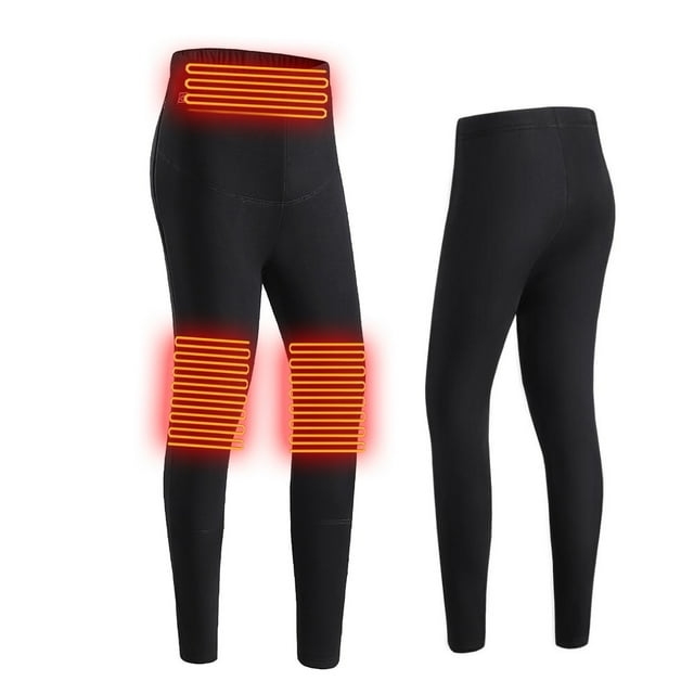 symoid Womens Leggings Outdoor Heated Pants Pockets Plus Velvet To