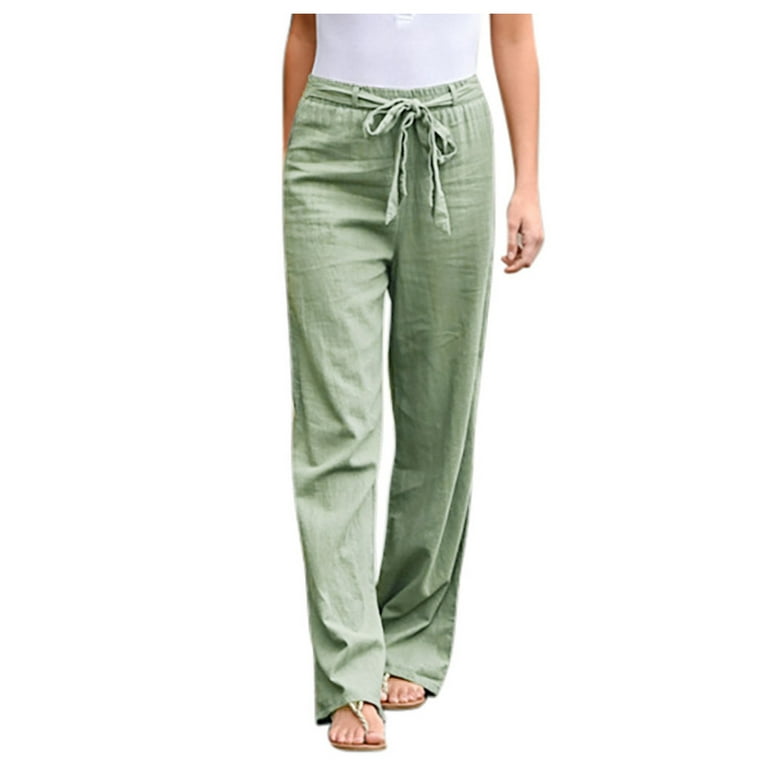symoid Womens Lounge Pants- Fashion Womens Fall Fashion 2022 Christmas and  Thanksgiving Relaxed Fit Solid Mid Rise Women Fall Winter Clothes Green