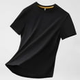 thumbnail image 1 of Fnnxeal Summer T Shirts for Man, Solid Crew Neck Short Sleeve Tops Big and Tall Shirts Casual Mens Black Lightweight Tees Size 3XL, 1 of 5