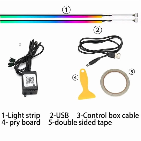 symphony USB Symphonic APP Control 256 Colours LED Skylight Ambient Light Atmosphere Sunroof Light Car Roof Panoramic Skylight Ambient Light