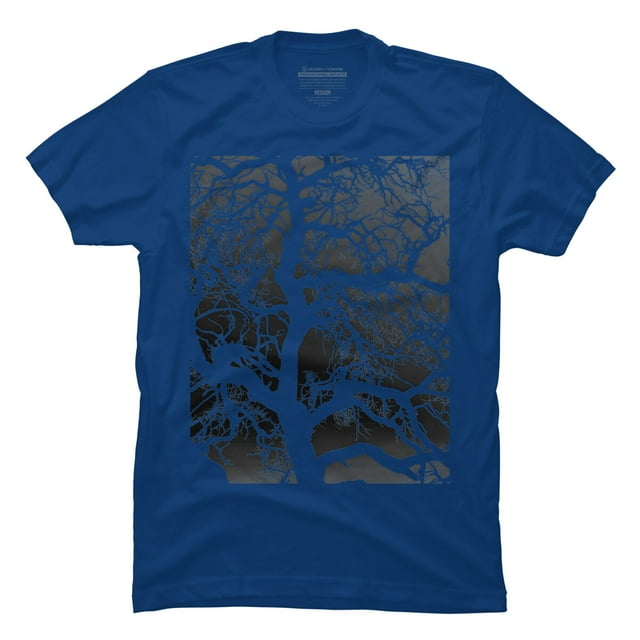 synaptic tree inverted Mens Royal Blue Graphic Tee - Design By Humans L