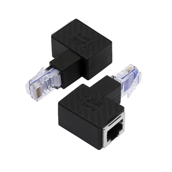 szgwtk Cat5e/Cat6 RJ45 Ethernet Adapter，2Pack 90 Degree Ethernet RJ45 ...