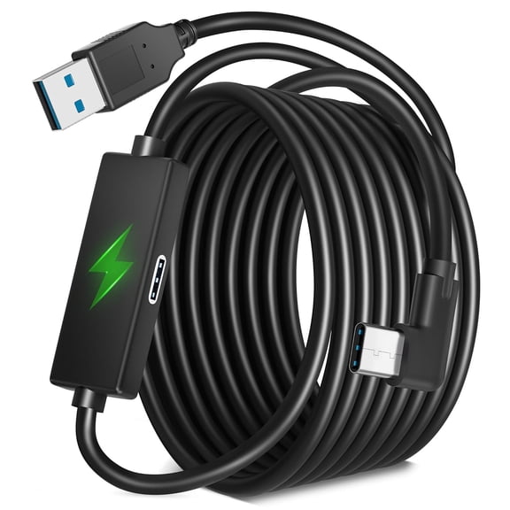 szgwtk Link Cable with Charging for Meta Quest 3S Oculus Quest 3 Quest 2/Pro, Pico 4, USB 3.0 5Gbp High Speed USB A to USB C Modem Cable for Steam VR Headset Accessories and Gaming PC -16FT